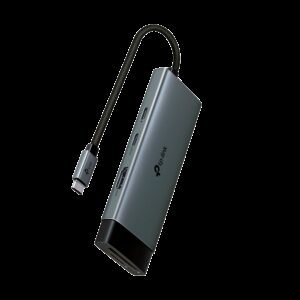 TP-Link UH7020C USB Type-C 7-Port Hub, 1 x USB-C Connector,1 x HDMI 4K 60Hz Port,1 x USB-C PD 100W Port,1 x SD + 1 × microSD(TF) 200MB/s Port,2 x USB-A 3.0 Ports,1 x USB-C 3.0 Port, Plug and Play, Self-storage for Connector, Fast Heat Dissipation
