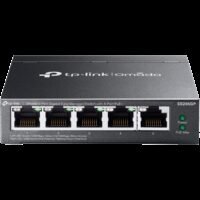 Omada 5-Port Gigabit Easy Managed Switch with 4-Port PoE+ 4× Gigabit PoE+ Ports, 1× Gigabit Non-PoE Ports 802.3at/af, 65 W PoE Power, Desktop Steel Case and Fanless Integration with Omada SDN Controller
