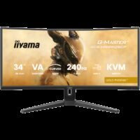 34" UW VA-panel, Curved Gaming 1500R,G-Master Gold Phoenix, 3440x1440-240Hz (21:9),0,4ms (MPRT),500cdm HDR400,FreeSync Premium,Speakers,2xHDMI (2.1) VRR/ALLM,2xDisplayPort, USB-C DOCK (LAN/KVM/95W PD),USB 2x3,2+1xC, PIP/PBP,13cm Height Adj. Stand