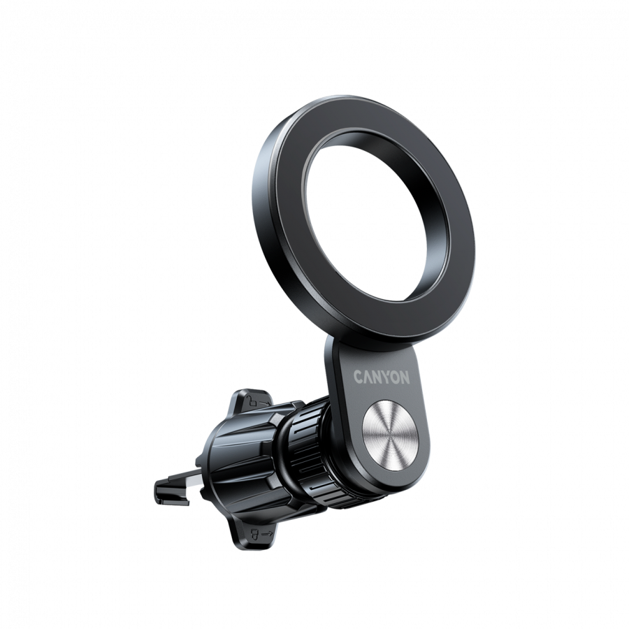 CANYON Magnetic car holder OnGrip 12 suction + air vent Black - Slika 3