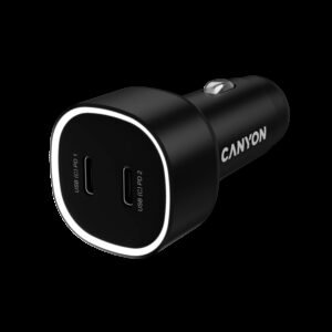 CANYON car charger OnDrive 60 PD 60W 2xUSB-C Black