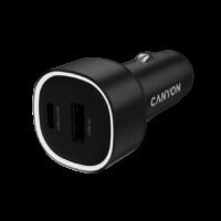 CANYON car charger OnDrive 48 PD 48W USB-A+USB-C Black