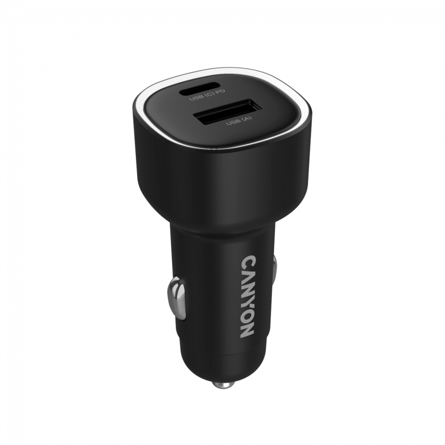CANYON car charger OnDrive 85 PD 85W USB-A+USB-C Black - Slika 3