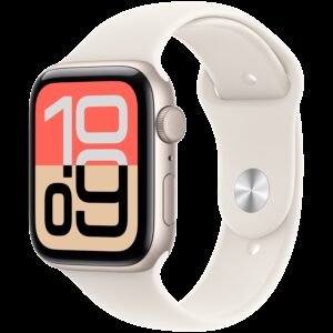 Apple Watch SE 3 GPS 44mm Starlight Aluminium Case with Starlight Sport Band - M/L,Model A3325