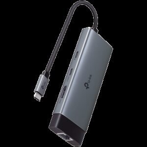 TP-Link UH6120C USB Type-C 6-Port Hub, 1 x USB-C Connector,1 x HDMI 4K 60Hz Port,1 x USB-C PD 100W Port,1 x RJ45 1000Mbps Port,2 x USB-A 3.0 Ports,1 x USB-C 3.0 Port, Plug and Play, Self-storage for Connector, Fast Heat Dissipation, Flexible and Durable