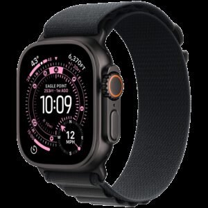 Apple Watch Ultra 3 Cellular 49mm Black Titanium Case with Black Alpine Loop - Large
