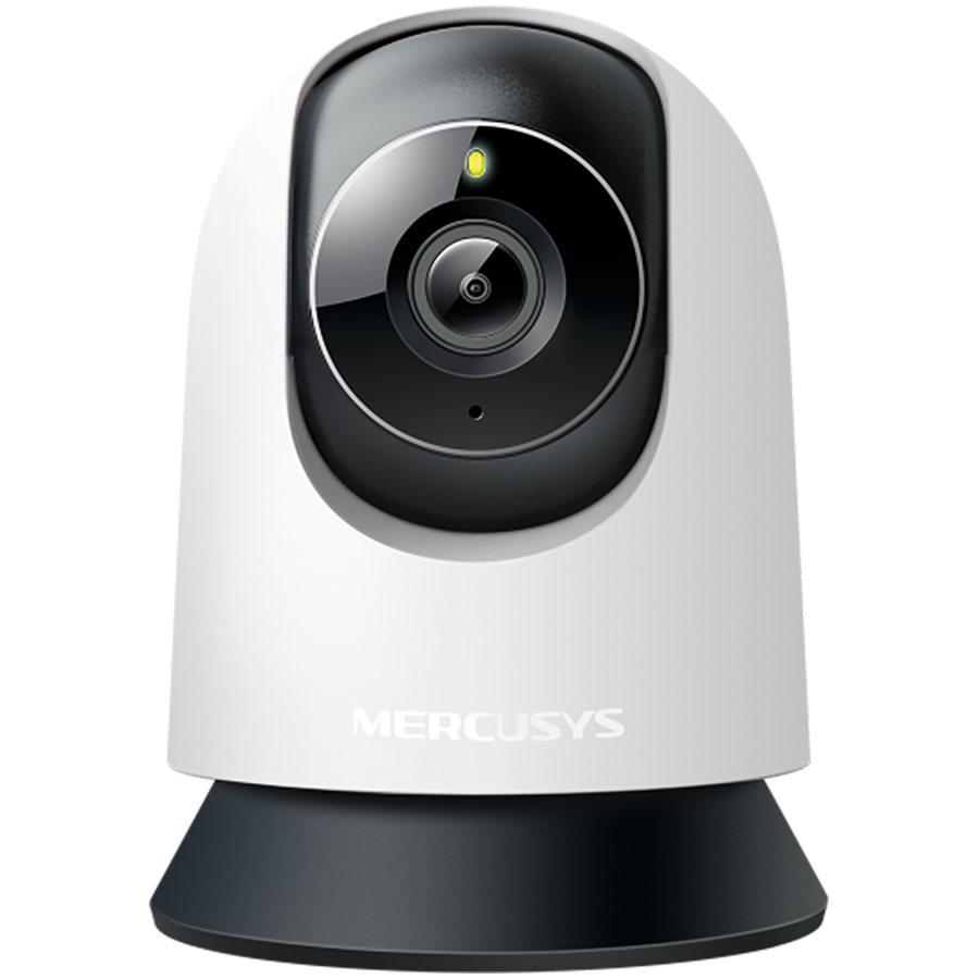 Mercusys MC210 Pan/Tilt Home Security Wi-Fi Camera, 2K (2304x1296), 2.4 GHz, Horizontal 360, Pan/Tilt, Smart Detection and Notifications (motion, person, baby crying), Motion Tracking, Remote Control, Two-Way Audio, microSD Card (Up to 512 GB)