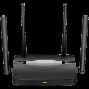 Mercusys MR25BE BE3600 Dual Band Wi-Fi 7 Router, 688 Mbps at 2.4 GHz + 2880 Mbps at 5 GHz,  4x Ext. Antennas,  3x G LAN Ports, 1x G WAN Port, MLO, 4096-QAM, OFDMA, HE160, MERCUSYS App, Router/Access Point Mode, MU-MIMO, WPA3, Guest Network
