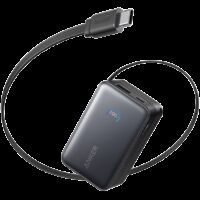 Anker Nano Power Bank (10K, 45W, Built-In Retractable USB-C Cable) Black
