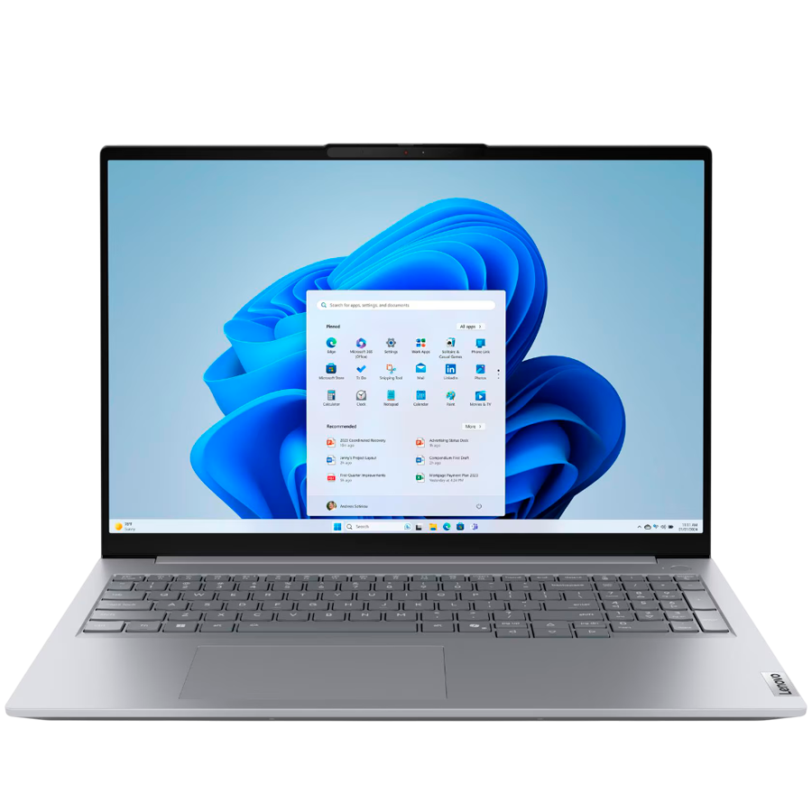 ThinkBook 16 G8 IAL, 16'' WUXGA (1920x1200) IPS 300 nits AG, Ultra 5 225U, 12C, 16GB DDR5, 512GB SSD M.2, Intel Intg, 1080p IR Cam + Mic, WLAN + BT, 2xUSB 3.2, 1xUSB 3.2 Type C, 1xUSB THB 4, HDMI, SD reader, RJ-45, FPR, Backlit Kb, 45WH, Win 11 Pro, 3Yr