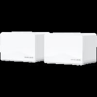 Mercusys Halo H25BE (2-Pack) BE3600 Whole Home Mesh Wi-Fi 7 System, 688 Mbps at 2.4 GHz + 2880 Mbps at 5 GHz, Internal Antennas, 3x Gigabit Ports per Unit (WAN/LAN auto-sensing), MLO, 4096-QAM, OFDMA, MERCUSYS APP, Router/AP Mode, 460m2 coverage