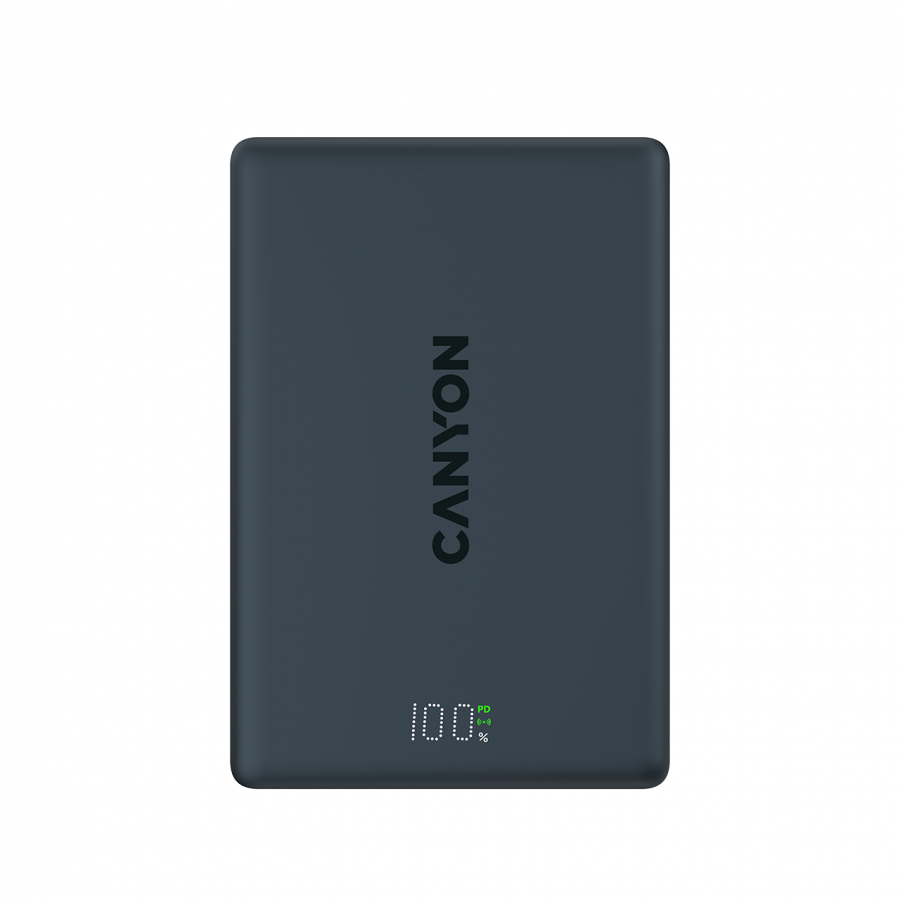 CANYON magnetic power bank OnPower 511 PD20W 10000mAh Aluminium Interstellar Black - Slika 3