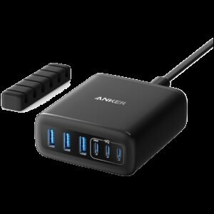 Anker Charger (112W, 6 Ports, GaN) Black