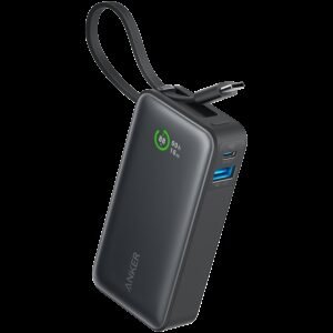 Anker Nano Power Bank(30W,Built-In USB-C Cable) Black