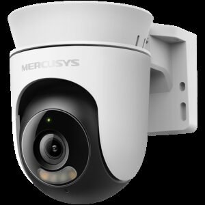 Mercusys MC510 Outdoor Pan/Tilt Security Wi-Fi Camera, 2K QHD, Smart Motion and Person Tracking, Color Night Vision, Local and Cloud Storage, supports up to 512GB microSD cards and cloud storage for secure, flexible video backup, IP65