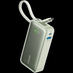 Anker Nano Power Bank (30W,Built-In USB-C Cable) Green