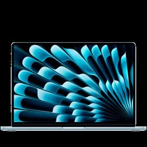 MacBook Air 15-inch,Sky Blue,Model A3241,M4 CHIP WITH 10C CPU, 10C GPU,16GB unified memory,35W Dual USB-C Power Adapter,256GB SSD storage,Two Thunderbolt 4 Ports,Touch ID,Liquid Retina display,Force Touch Trackpad, KEYBOARD-INT