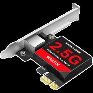 Mercusys MA310E 2.5 Gigabit PCIe Network Adapter, 2.5 Gbps, 1x PCI Express 2.1, 1x 2.5 Gbe RJ45,  Full-Height Bracket/Low-Profile Bracket, Wake-on-LAN, Energy-Efficient Ethernet (EEE), Flow Control
