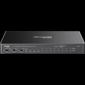 Omada 8-Port 10/100Mbps + 3-Port Gigabit Desktop Switch with 8-Port PoE+ 8× 10/100 Mbps PoE+ Ports, 2× Gigabit Non-PoE Ports, 1× Gigabit SFP Slots 802.3at/af, 65 W PoE Power, Desktop Steel Case Extend Mode for 250m PoE Transmitting