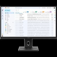 ThinkVision E27-40, 23.8" IPS, 1920x1080 FHD, 1500:1, 300 nits, 100Hz, 178 / 178, 16:9, 4/6ms, HDMI, DP, VGA, 2x 2w, Tilt, Swivel, Pivot, Height Adjust Stand, VESA, Raven Black, 3Yr
