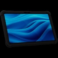 Tablet case for Prestigio Solutions Virtuoso PSTA101, soft rubber with extra protection on the corners, with kickstand. Color black.