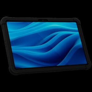 Tablet case for Prestigio Solutions Virtuoso PSTA101, soft rubber with extra protection on the corners, with kickstand. Color black.