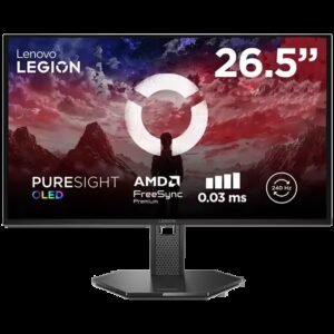 Lenovo QD-OLED Monitor 27Q-10 Gaming 27" QHD 2560x1440 240Hz 400cd Tilt, Swivel, Pivot, Height Adjust Stand HDMI DP 3y