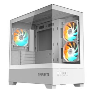 Gigabyte Case GB-C201PI Mid-tower, mATX, White, 3x 120mm ARGB fans