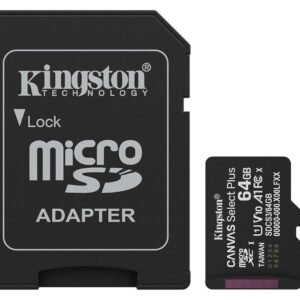 Kingston MicroSD 64GB Class 10Canvas Select Plus100MBs Read,Class 10 UHS-I
