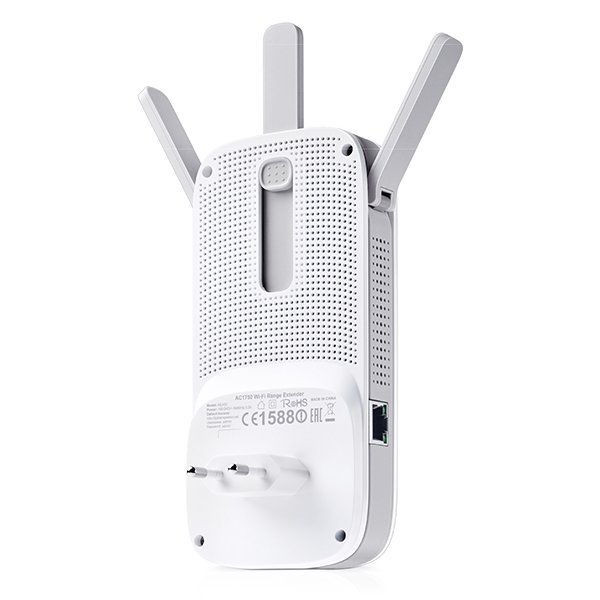 AC1750 Dual Band Wireless Wall Plugged Range Extender, Qualcomm, 1300Mbps at 5Ghz + 450Mbps at 2.4Ghz, 802.11ac/a/b/g/n, 1 10/100/1000M LAN, Ranger Extender button, Range extender modeпјЊwith 3 fixed Antennas - Slika 2