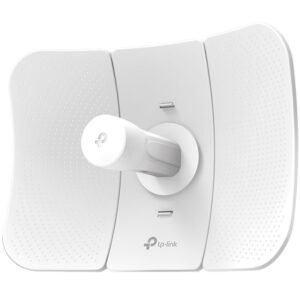 TP-Link CPE605 5 GHz 150 Mbps 23 dBi Outdoor CPE, 1× 10/100 Mbps Shielded Ethernet Port, 150 Mbps at 5 GHz, 23 dBi, 30+ km, IP65 Weatherproof, Passive PoE, MAXtream TDMA, Centralized Management, Spectrum Analyzer, AP/Client/AP Router/AP Client Router/Repeater/Bridge mode