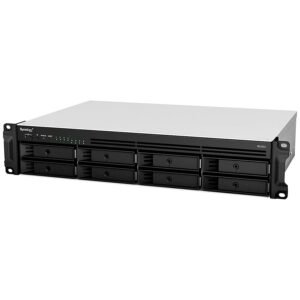 Synology RackStation RS1221+; Rack 2U, 8-bay 3.5''/2.5" SATA HDD/SSD, AMD Ryzen V1500B 4-core 2.2GHz; 4GB DDR4 ECC SODDIM,2x Memory slots; 4x RJ-45 1GbE LAN Port; 2xUSB 3.2; eSATA port; PCI Gen2x8 slot (x4 link); 6.9 kg; 3yr wrnty
