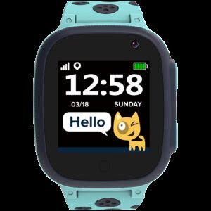 CANYON Sandy KW-34, Kids smartwatch, 1.44 inch colorful screen, GPS function, Nano SIM card, 32+32MB, GSM(850/900/1800/1900MHz), 400mAh battery, compatibility with iOS and android, Blue, host: 52.9*40.3*14.8mm, strap: 230*20mm, 42g