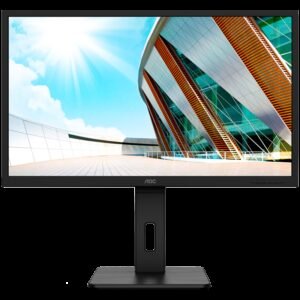 AOC Monitor LED Q32P2 Business 31.5", 16:9, 2560x1440, IPS, 75Hz, 250 cd/m², 1000:1, 50M:1, 4ms, 178/178°, DP, 2xHDMI, DP, 4 x USB 3.2, Speakers, Tilt, Swivel, H. Adjust, VESA, Frameless) Black, 3y