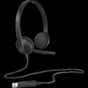 LOGITECH H340 Corded Headset - BLACK - USB