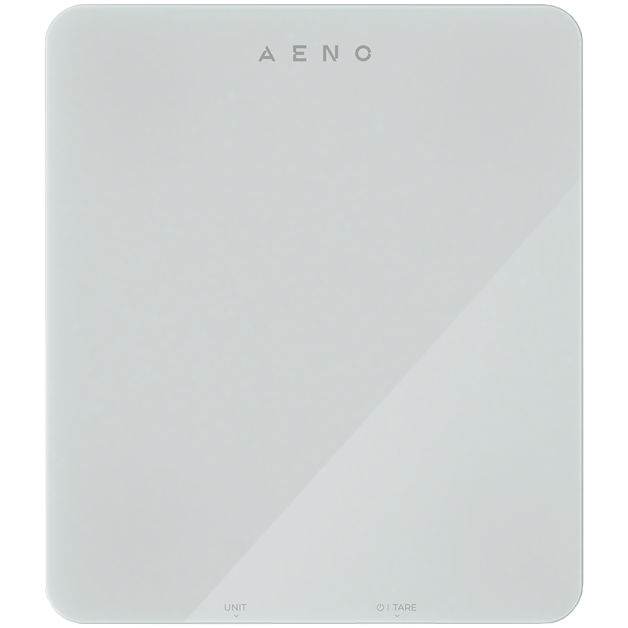 AENO Kitchen Scale KS1S Smart, Max load - 8 kg, Bluetooth, 10,000+ products & meals, 25 indicators analysis, Coffee mode, 6 unit conversion: kg, g, lb, fl, oz, ml, Material - glass - Slika 3
