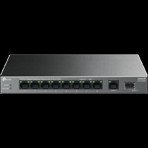 TP-Link LS1210GP 10-Port Gigabit Desktop Switch with 8-Port PoE+, 8× Gigabit PoE+ Ports, 1x Gigabit Non-PoE Port, 1× Gigabit SFP Slot, 61 W PoE Power, Desktop Steel Case, Extend Mode for 250m PoE Transmitting, Isolation Mode, PoE Auto Recovery