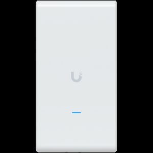 Ubiquiti U6-Mesh-Pro-EU Indoor/outdoor WiFi 6 AP with 4 spatial streams, an integrated super antenna, and a gigabit passthrough port