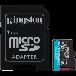 Kingston 128GB microSDXC Canvas Go Plus Gen4 200MB/s A2 U3 V30 Card + Adapter