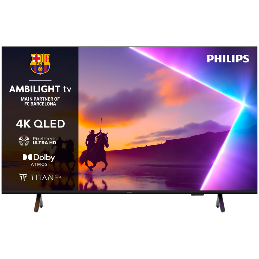 Philips TV QLED 85PUS8510/12, AMBILIGHT 4K QLED 4K TV, 215.9 cm (85''), Titan OS Pametna platforma, P5 Image processor, Dolby Atmos
