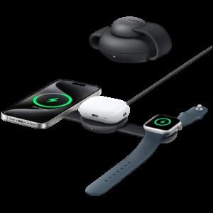 Anker MagGo Wireless Charging Station (3-in-1, Foldable Pad) Black