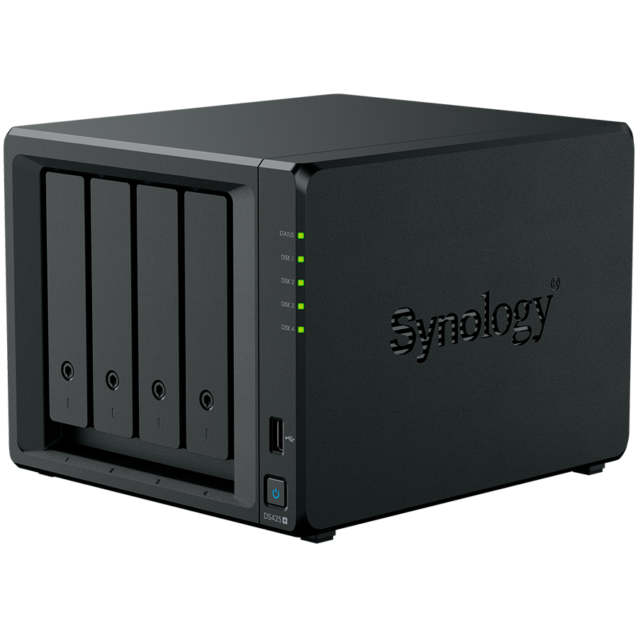 Synology DiskStation DS425+ Tower, 4-Bays 3.5'' SATA HDD/SSD, 2 x M.2 2280 NVMe SSD slot, CPU Intel Celeron J4125 4-core 2.0 GHz, 2 GB DDR4 non-ECC SODIMM, 1x RJ-45 2.5 GbE LAN, 1x RJ-45 1GbE LAN Port; 2x USB 3.2; 2.18 kg; 3yr warranty - Slika 3