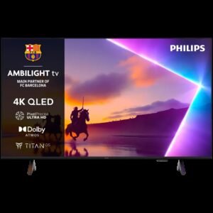 Philips TV QLED 4K AMBILIGHT 50PUS8510/12, 126 cm (50") TV, Pixel Precise Ultra HD, Titan OS smart platform, Dolby Atmos sound.