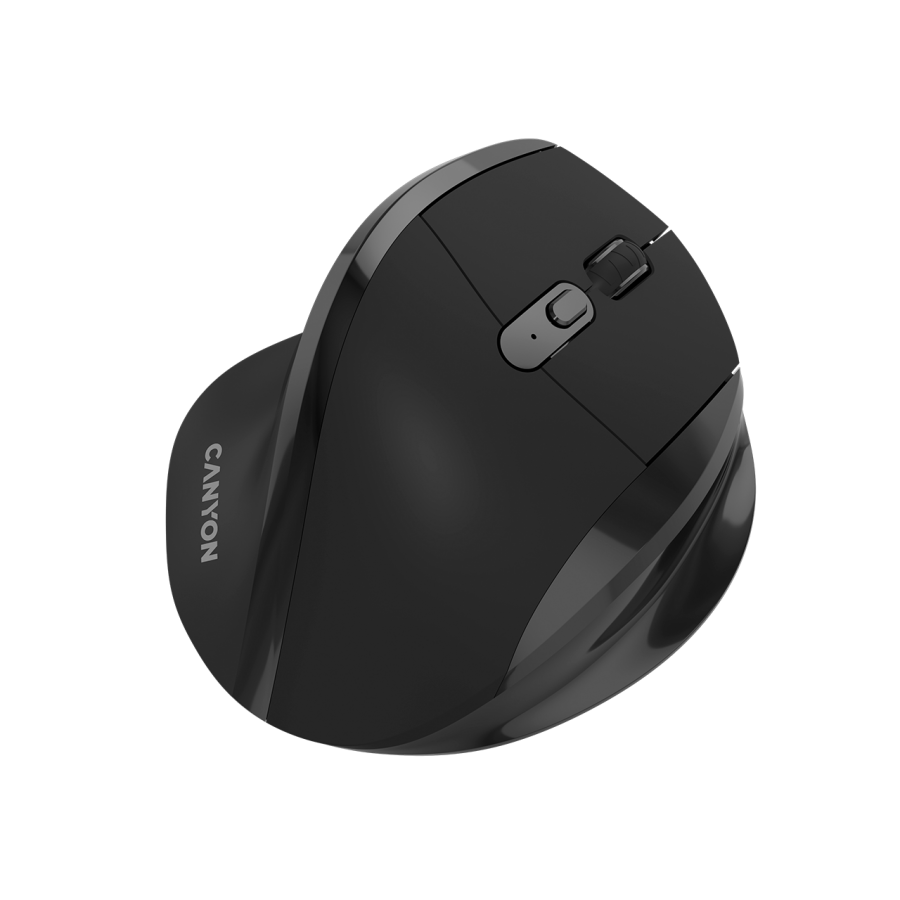 CANYON mouse OnClick 17 Ergonomic 6 buttons 1600DPI Wireless Black - Slika 2