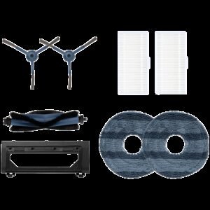 eufy Omni C20 Accessories Pack(side brush-2/filter-2/roller brush guard with comb-1/mop cloth-2) Black+Gray