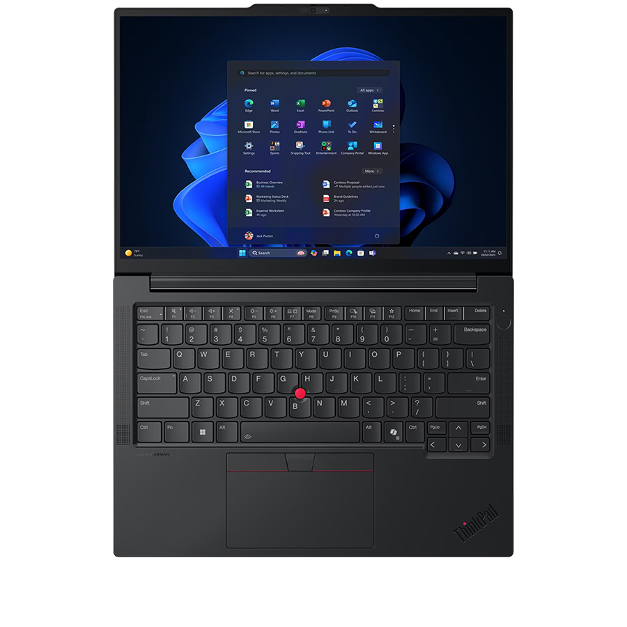 LENOVO ThinkPad E14 GEN 7 14" FHD IPS, Intel Core Ultra 5 225U, 16GB DDR5, 512GB SSD, 2x USB-A 3.2, 1x USB-C, 1x USB-C THB 4, HDMI, RJ-45, WiFi 6, BT5.2, BH BL Kyb, 48Wh, Win 11 Pro, Eclipse Black, 5Yr - Slika 4