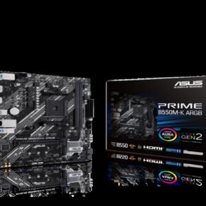 ASUS MB PRIME B550M-K ARGB AM4, 2x DDR4, 2x M.2, 4x SATA 6x USB, 1xDP, 1x HDMI, mATX