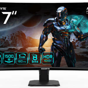 Gigabyte Monitor 27" GS27FC EU27" VA 1500R, 1920x1080 FHD, 250cd, 180Hz, 1ms, 2x HDMI, 1x DP