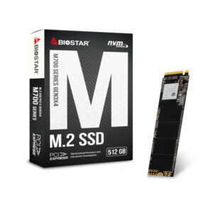 BIOSTAR 512GB SSD, M.2, NVMe PCI-E Gen3x 4, 2280 M.2, R/W: 1650 MB/s, 1400 MB/s