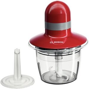 BOSCH sjeckalica 400W, CRVENA, 0.8L,INOX nož, ploča za tučenje vrhnja, SL